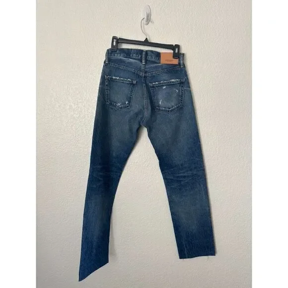 Moussy Vintage Celina Cropped Straight Blue Jeans NWT Size 26 - Picture 5 of 8